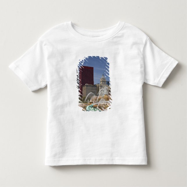 Camiseta De Bebé Fuente de Buckingham, ubicada en Grant Park, (Anverso)