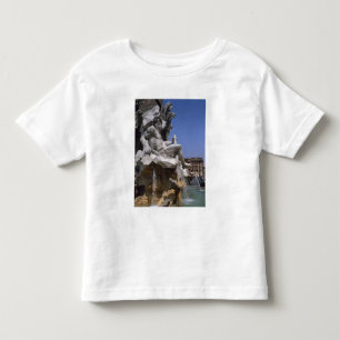 Camiseta De Bebé Fuente de los Cuatro Ríos, Piazza Navona, Roma,