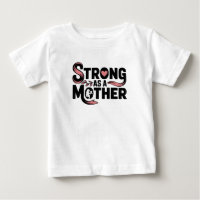 Fuerte como madre bebé - negra y rosa
