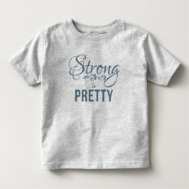 Camiseta De Bebé Fuerte es Bonito Grey Blue Kids T
