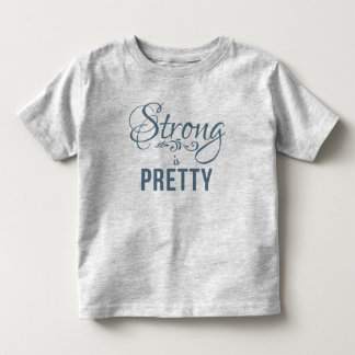 Camiseta De Bebé Fuerte es Bonito Grey Blue Kids T