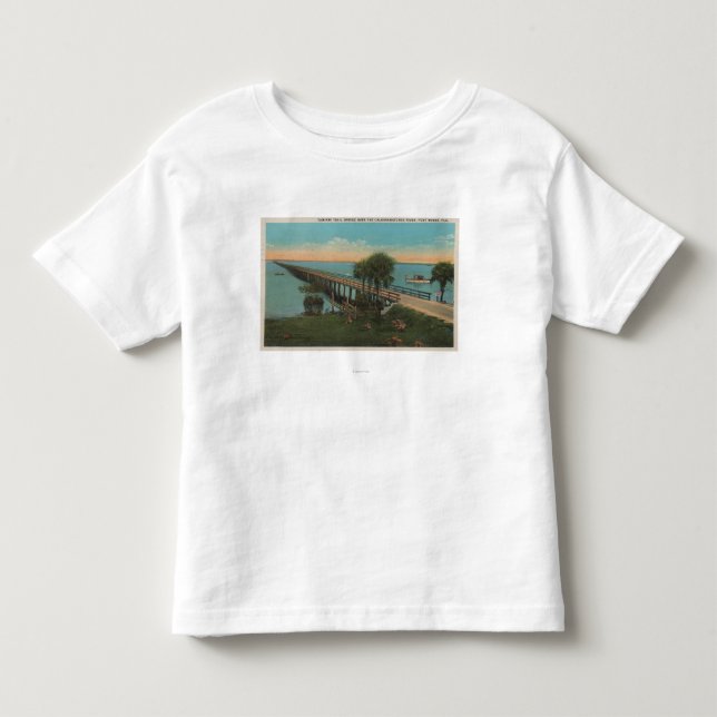 Camiseta De Bebé Fuerte Myers, la Florida - vista del rastro Bridg (Anverso)