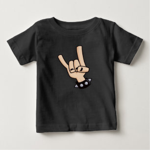 Camiseta De Bebé Fuertes cuernos del diablo Metalizado