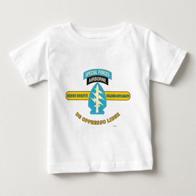 CAMISETA DE BEBÉ FUERZAS ESPECIALES "DE AEROTRANSPORTADO OPPRESSO (Anverso)