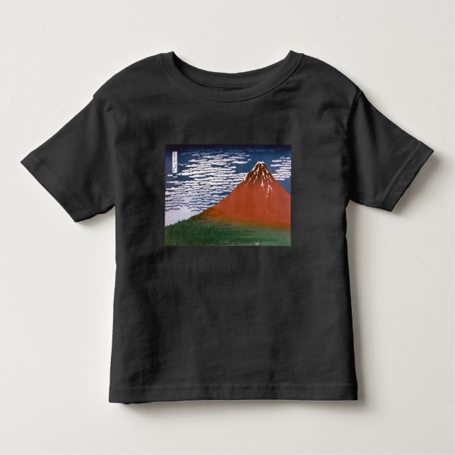 Camiseta De Bebé Fuji Rojo, El Volcán Aka Fujiyama Katsushika Hokus (Anverso)