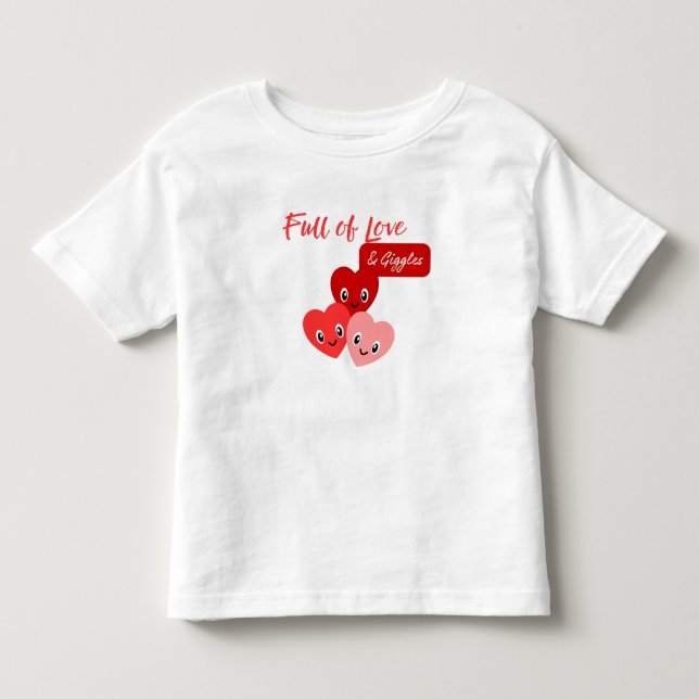 Camiseta De Bebé Full of Love & Giggles Valentine (Anverso)