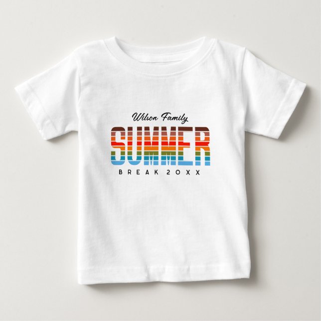 Camiseta De Bebé Fun Baby Summer Sunset Beach Family Vacation  (Anverso)