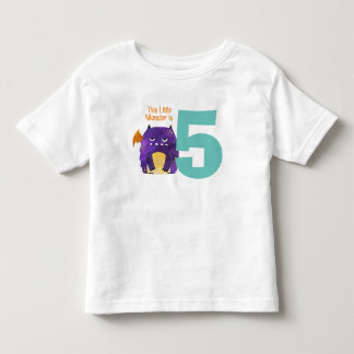 Camiseta De Bebé Fun colorido Mi Pequeño Monstruo es cinco años