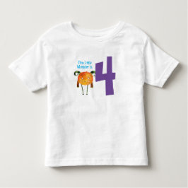 Camiseta De Bebé Fun colorido Mi Pequeño Monstruo es cuatro