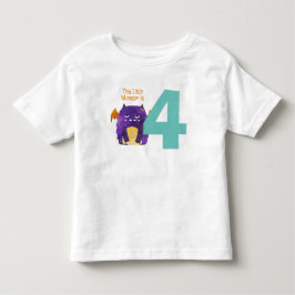 Camiseta De Bebé Fun colorido Mi Pequeño Monstruo es cuatro años