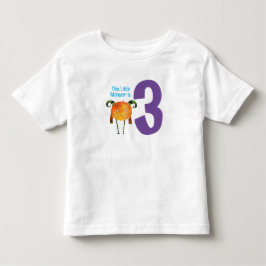 Camiseta De Bebé Fun colorido Mi Pequeño Monstruo es de 3 años