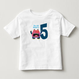Camiseta De Bebé Fun colorido Mi Pequeño Monstruo tiene cinco años