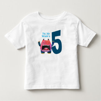 Camiseta De Bebé Fun colorido Mi Pequeño Monstruo tiene cinco años