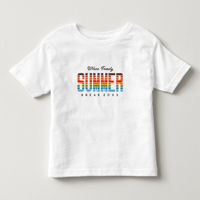 Camiseta De Bebé Fun Summer Sunset Beach Family Vacation  (Anverso)