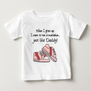 Camiseta De Bebé Funcione con el maratón apenas como papá