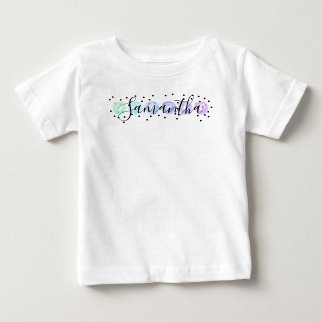 Camiseta De Bebé Funfetti de acuarela (Anverso)