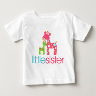 Camiseta De Bebé Funky Giraffe Little Sister