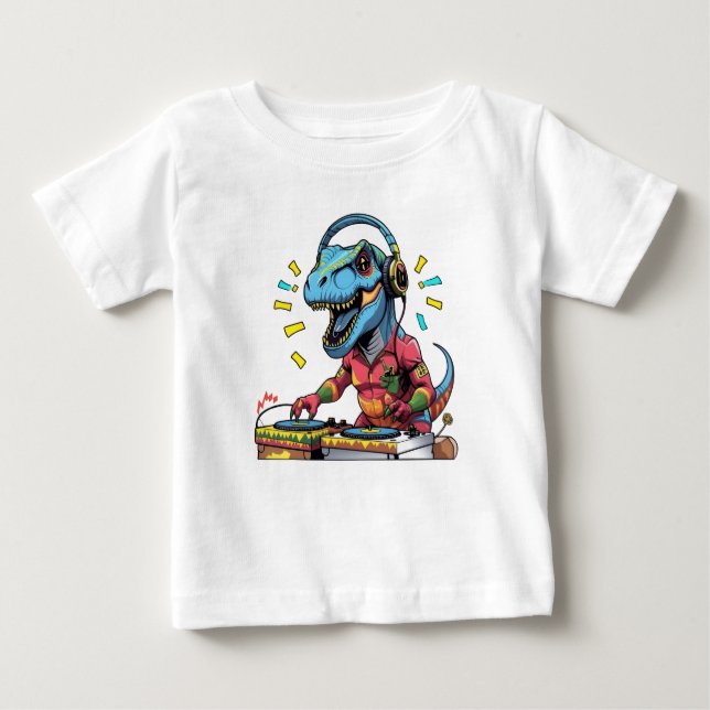 Camiseta De Bebé Funky T-Rex Music Lover Tee (Anverso)