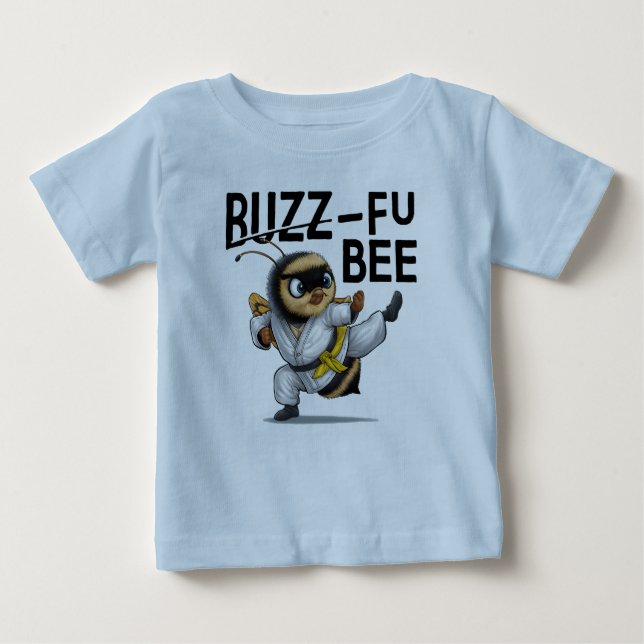 Camiseta De Bebé Funny Artes Marciales Buzz-Fu (Anverso)