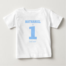 Camiseta De Bebé Funny Baby Boy First Birthday with Name
