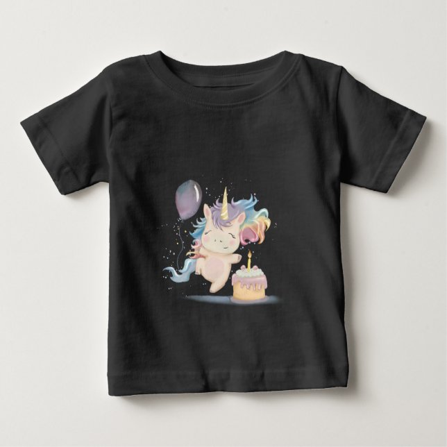 Camiseta De Bebé Funny Birthday Unicorn (Anverso)