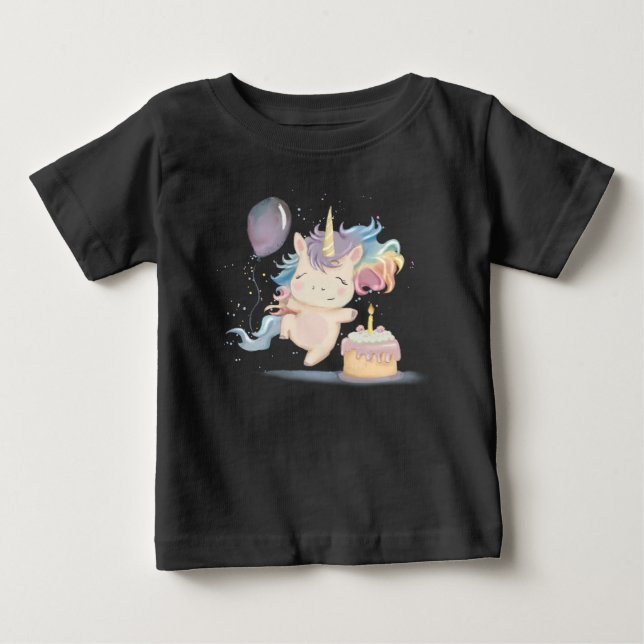 Camiseta De Bebé Funny Birthday Unicorn (Anverso)