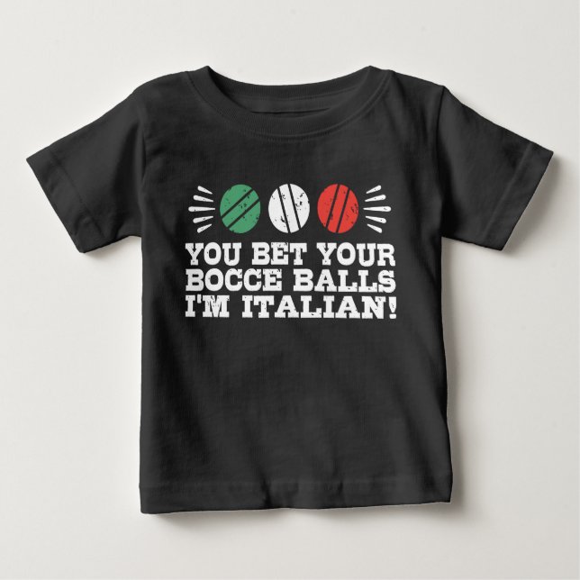 Camiseta De Bebé Funny Bocce Ball (Anverso)