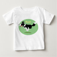 Funny Border Collie perro corriendo personalizado