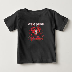 Camiseta De Bebé Funny Boston Terrier es mi San Valentín