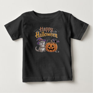 Camiseta De Bebé Funny Calabaza Otter Lover Feliz Halloween 2025