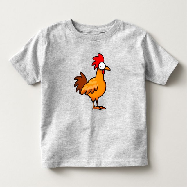 Camiseta De Bebé Funny Cartoon Chicken Illustration (Anverso)