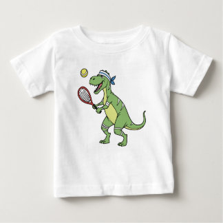 Camiseta De Bebé  Funny Cartoon T-Rex Playing Tennis Dinosaur