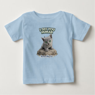 Camiseta De Bebé Funny Cat Kids T-Shirt – Russian Blue Kitten