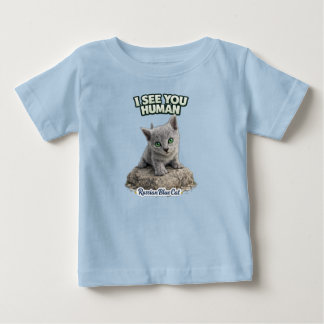 Camiseta De Bebé Funny Cat Kids T-Shirt – Russian Blue Kitten