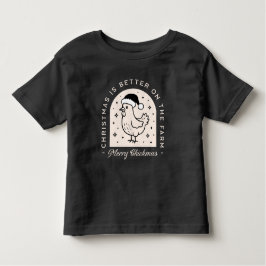 Camiseta De Bebé Funny chicken Christmas farm animal puns 