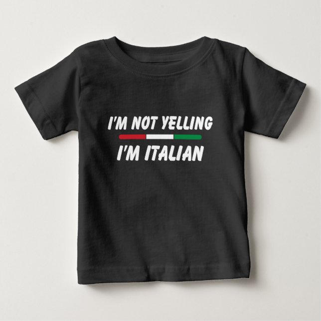 Camiseta De Bebé Funny Chiste italiano, familia italiana estadounid (Anverso)