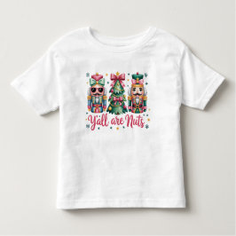 Camiseta De Bebé Funny Christmas Y'all are Nuts toddler shirt