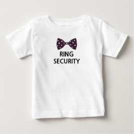 Camiseta De Bebé Funny Cute Gift Ring Security tie negro