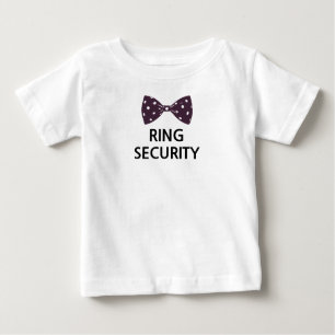 Camiseta De Bebé Funny Cute Gift Ring Security tie negro