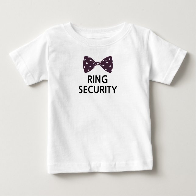 Camiseta De Bebé Funny Cute Gift Ring Security tie negro (Anverso)