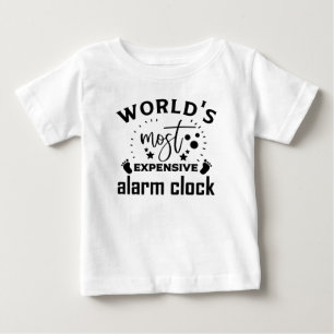 Camiseta De Bebé Funny del reloj de alarma más caro del mundo