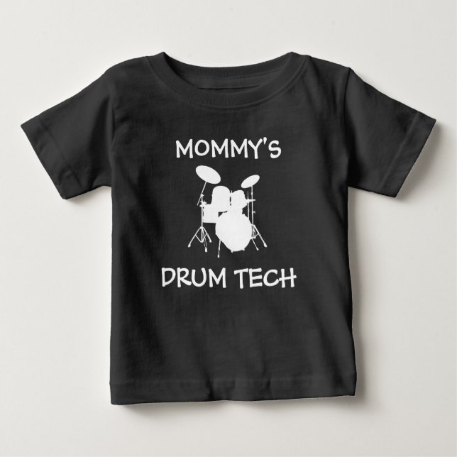 Camiseta De Bebé Funny Drummer Baby Daddy's Drum Tech Rock & Roll B (Anverso)