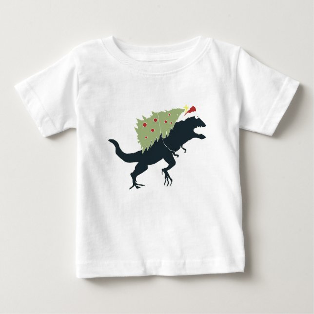 Camiseta De Bebé Funny Festive Dino Christmas (Anverso)