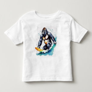 Camiseta De Bebé Funny gorilla surfing