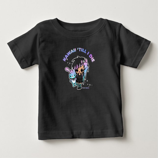 Camiseta De Bebé Funny Kawaii Pastel Gótico Emo Gothic Chibi Anime  (Anverso)