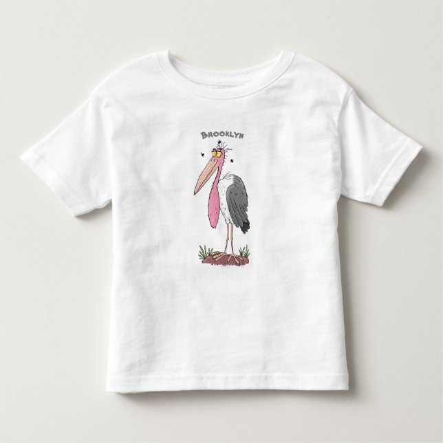 Camiseta De Bebé Funny marabou stork personalizado (Anverso)