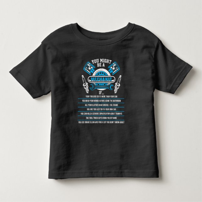 Camiseta De Bebé Funny Mechanage Garage Workshop Technician (Anverso)