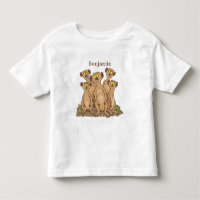 Funny meerkat ilustracion personalizado familiar