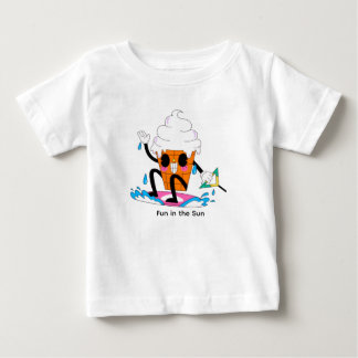 Camiseta De Bebé Funny Melting Ice Cream Surfing – Cute Summer Cart