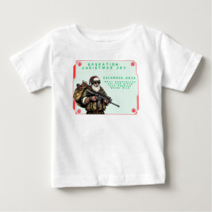 Camiseta De Bebé Funny Military/Navidades Santa